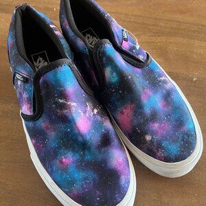 Vans Off The Wall Slip On Size Missy Size 6 Cosmic Galaxy Shoes EUC